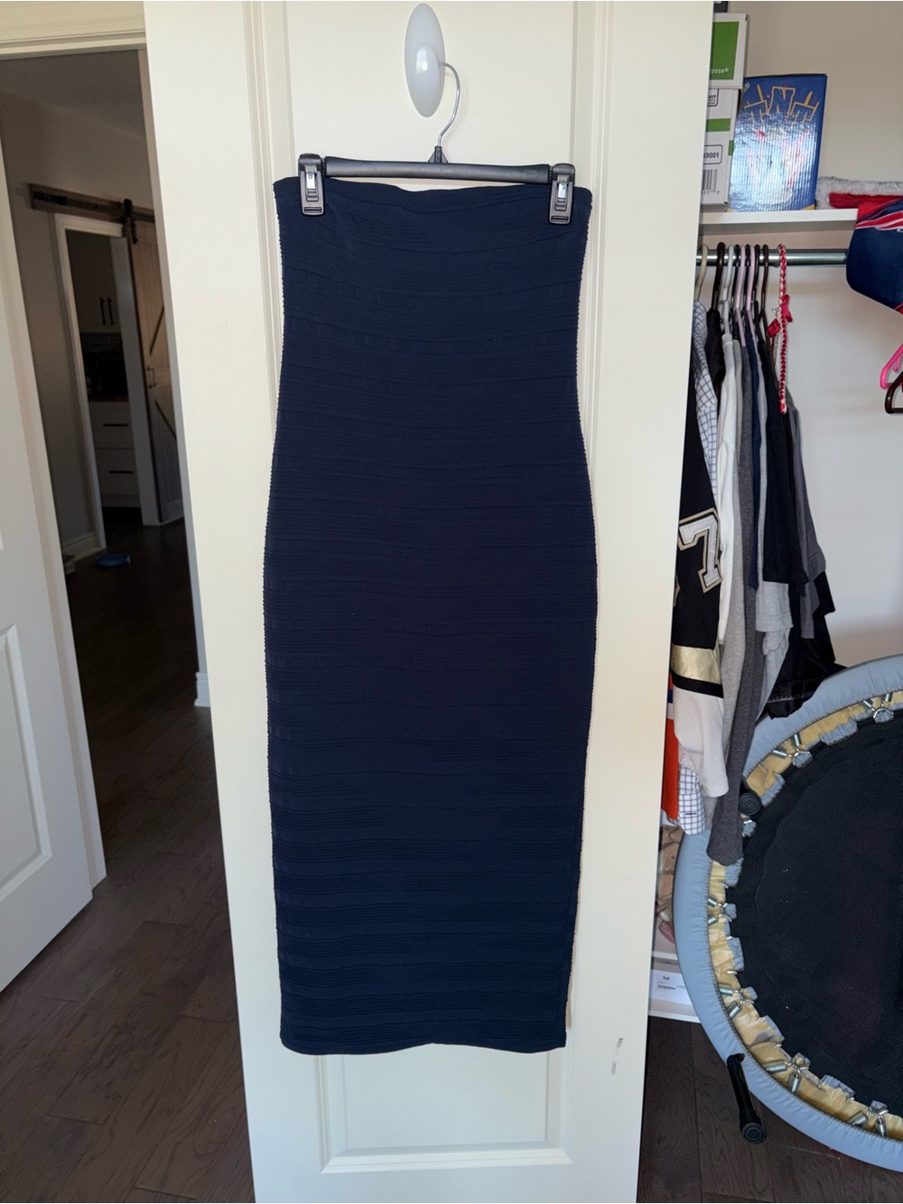 Dynamite Strapless Navy Midi Dress